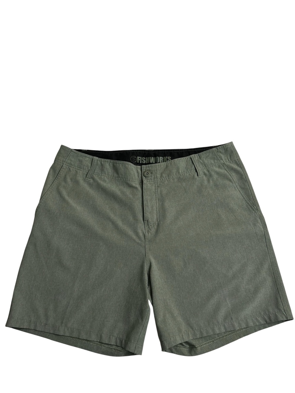 Fishworks Stretch Clipperton Walkshorts - Men's Size 38 - Olive Green